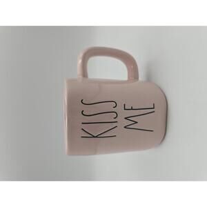 Rae Dunn Pink Kiss Me Ceramic Mug